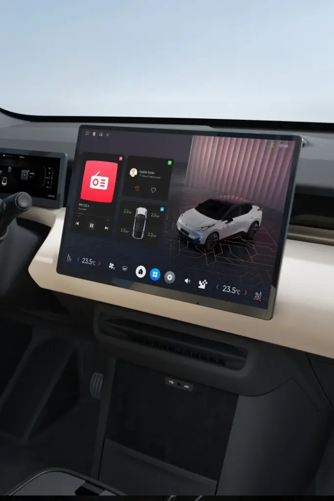 Large Central Screen Display