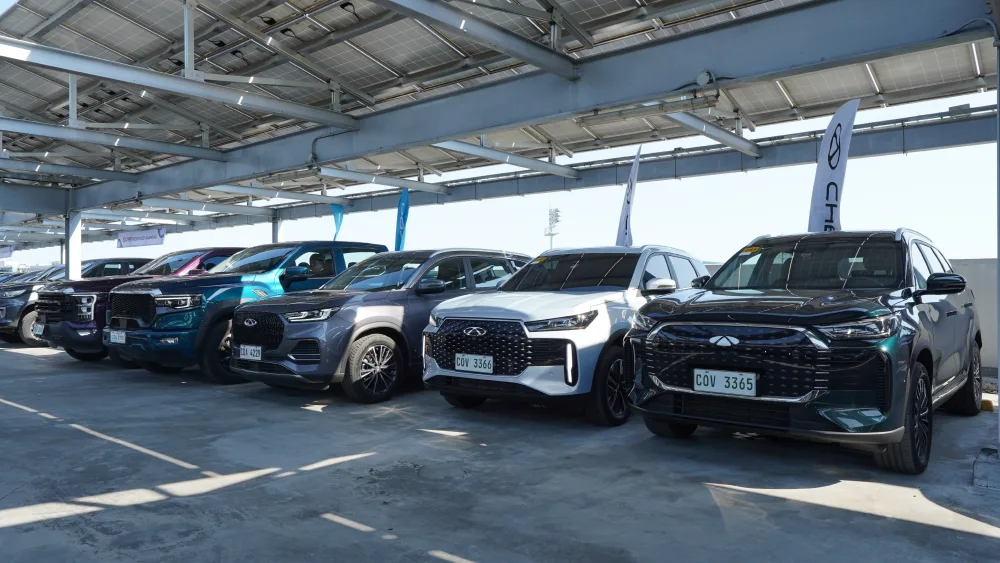 Trade-in appraisal parking level at the UAAGI event, inviting drivers to Drive Different and experience a smart technology car.
